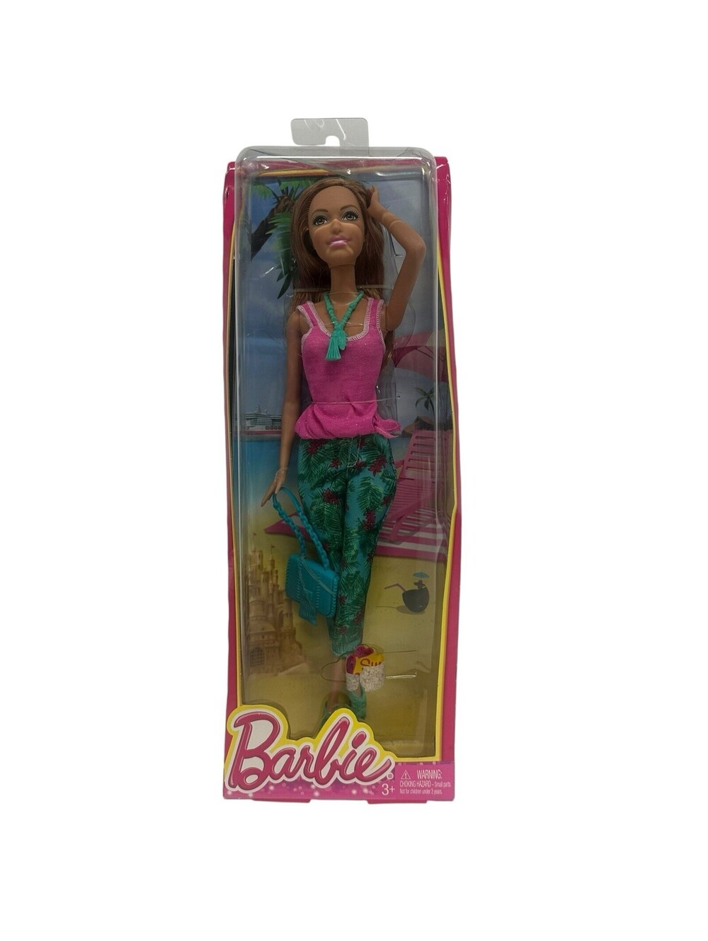 Year 2013 Barbie Fashionistas Series - Caucasian Doll SUMMER BHY15 in Pink Tops
